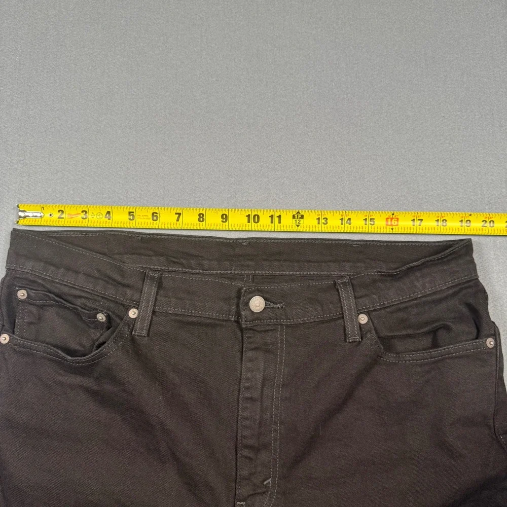 Levis 511 Slim Fit Jeans Mens 40x30 Black Denim WaterLess Stretch 04511-1907